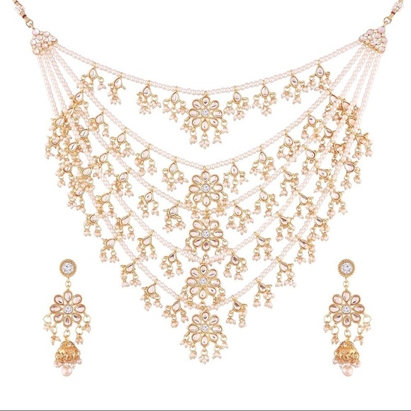 🆕 Valentina Bollywood Rani Haar Necklace Set - Picture 1 of 4